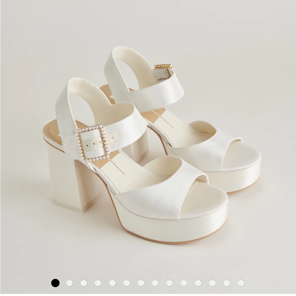 Bobby Heels White Pearls Dolce Vida Size 11
